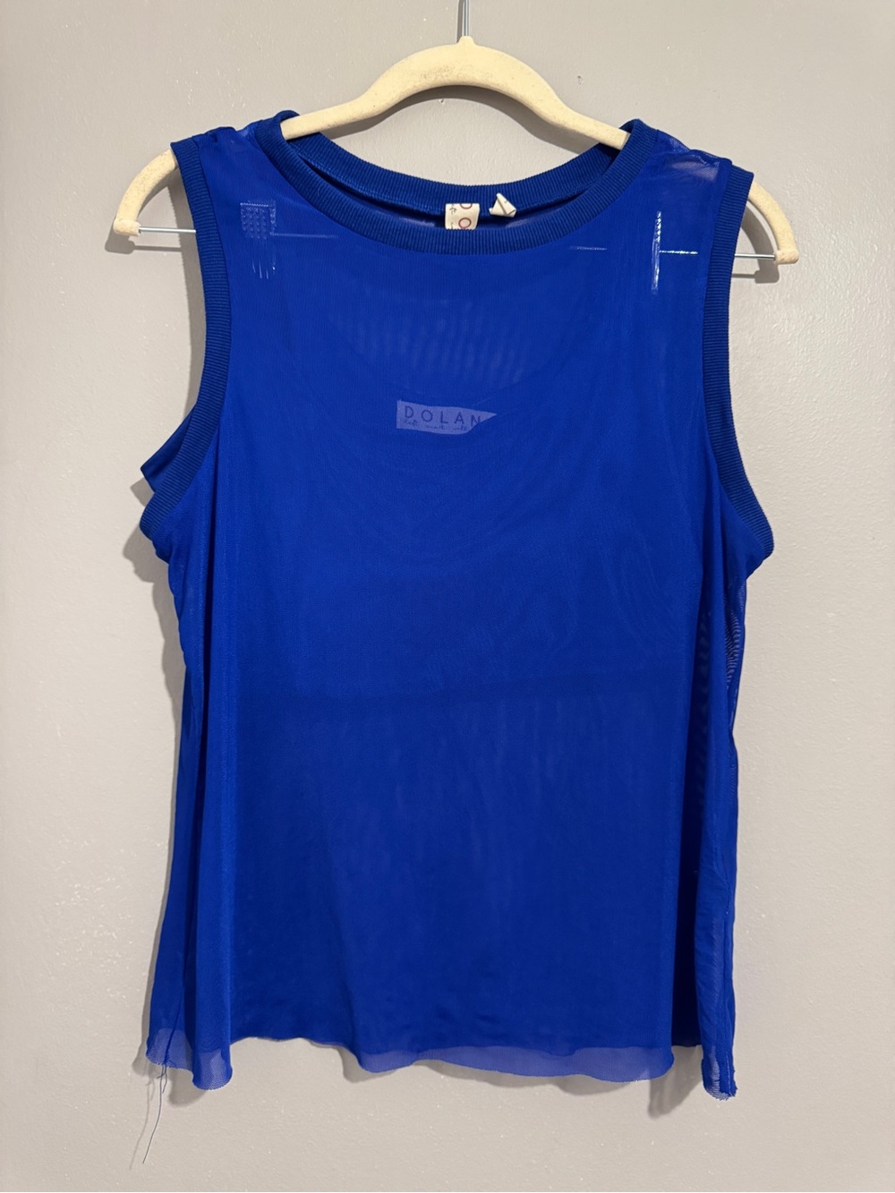 Anthropologie Dolan Electric Blue Sleeveless Mesh Tank Top